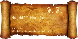 Hajdú Herold névjegykártya