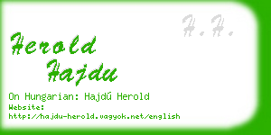 herold hajdu business card